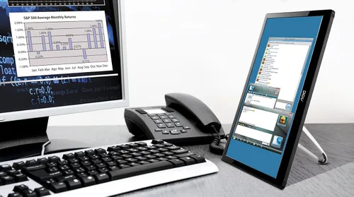 Vista 8 de 16" 'AOC E1659FWU Ultra-Slim portátil LED LCD Monitor, USB 3.0 Powered – Negro (Refurbished Certificado)