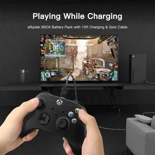 Vista 7 de Paquete de 2 baterías recargables para Xbox SXOneElite Controller Xbox Series XS accesorios de juego con cargador rápido y cable de carga USB-C