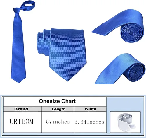 Vista 5 de Men's Skinny Tie Fashion Novelty Necktie, Great for Wedding Business Party Gifts
