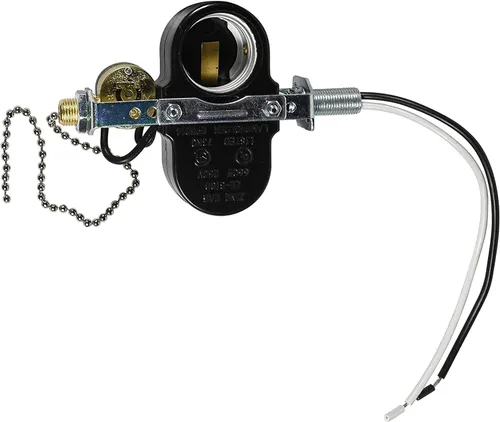 Vista 3 de HQRP Ventilador de techo de 2 luces compatible con Zing Ear ZE-310D ZE-109M Interruptor de cadena de tracción de enchufe Lámpara de ventilador