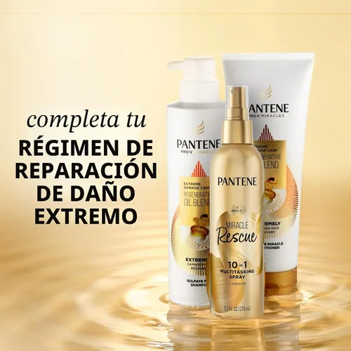 Vista 7 de Pantene Miracle Rescue - Spray multitarea 10 en 1, protección contra el calor, desenreda, repara el cabello dañado, seco, mejora el brillo