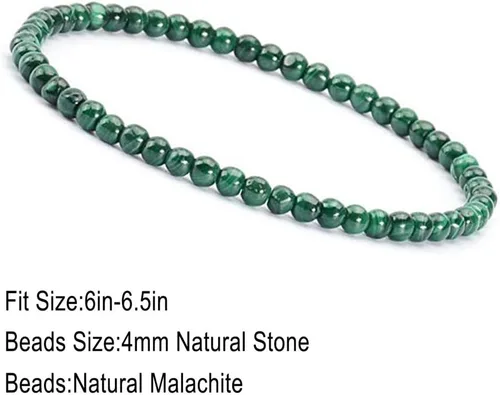 Vista 2 de Pulsera de piedras preciosas naturales con cuentas de 532 de pulgada, para parejas