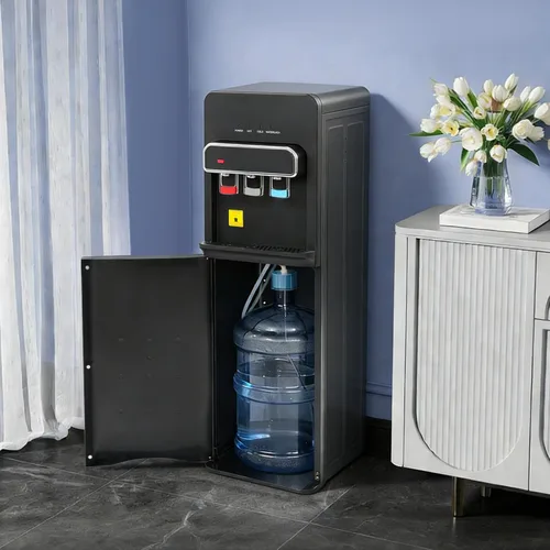 Vista 9 de Dispensador de agua de carga inferior, dispensador de agua caliente, fría y a temperatura ambiente para botellas de 5 galones, fácil carga
