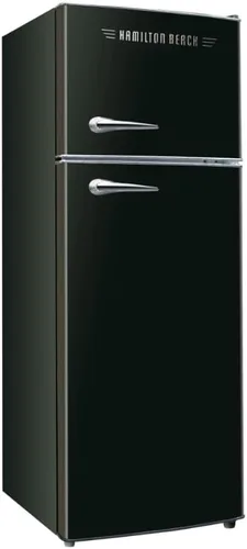 Vista 3 de Hamilton Beach HBFR786BLACK6COM 2 Door Apartment Size Refrigerator with Freezer, 7.5 cu. ft, Retro Black