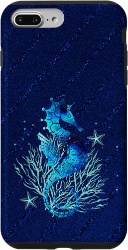 Vista 12 de Turquoise Seahorse Ocean Background Case for iPhone 17