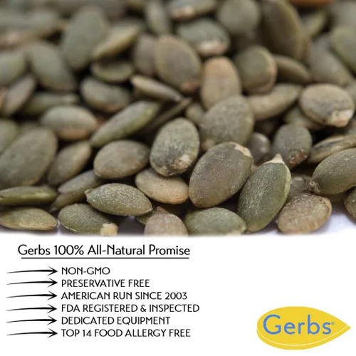 Vista 7 de GERBS - Granos de semillas de calabaza, 8 sabores, de los mejores 14 alimentos libres de alergias alimentarias, no OMG, vegano, Kosher, orgánico