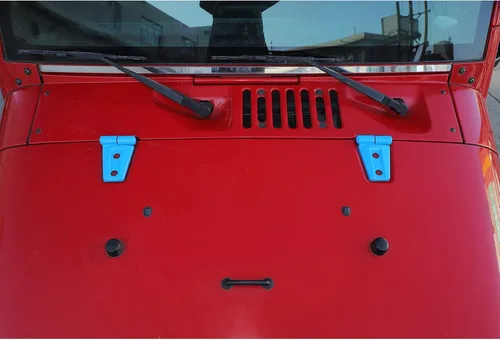 Vista 18 de 2 piezas de cubierta de bisagra de capó y accesorios de moldura para Jeep Wrangler JK y Unlimited 2007-2018 (Negro)