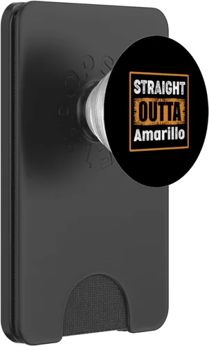 Vista 8 de Straight Outta Amarillo Texas USA Retro Distressed Vintage PopSockets Adhesive PopGrip