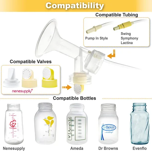 Vista 5 de Kit de bomba de leche. Válvulas y membranas para la bomba Medela, como las bombas de Lactina, Symphony y Swing