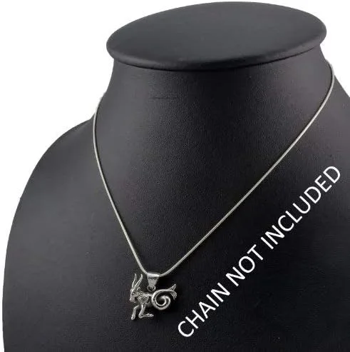 Vista 4 de WithLoveSilver - Colgante de plata de ley 925, horóscopo del zodiaco, signo de Capricornio, la cabra marina (22 de diciembre al 20 de enero), Plata