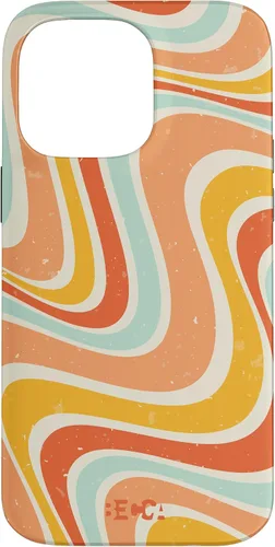 Vista 21 de Retro Groovy Liquid Swirl Hippie 70's 80's Psychedelic Phone Case para iPhone 17