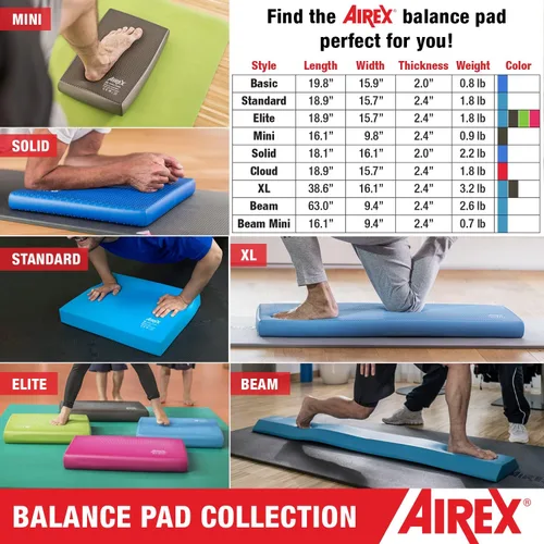 Vista 5 de AIREX Almohadilla de Equilibrio – Entrenador de Estabilidad para Equilibrio, Estiramiento, Terapia Física, Ejercicio, Movilidad, Rehabilitación