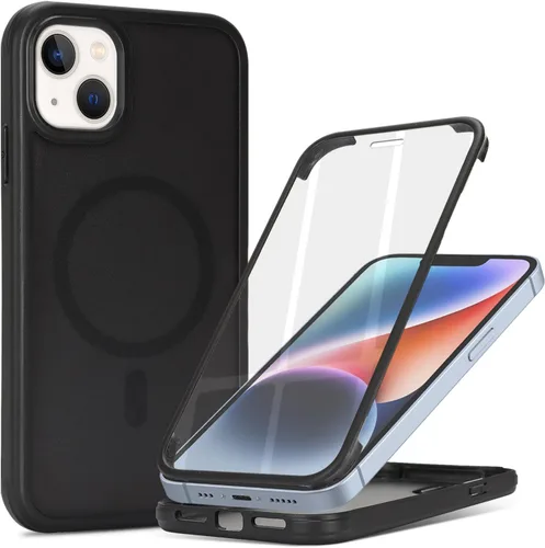 Vista 10 de Funda magnética para iPhone 12 mini con protector de pantalla integrado, compatible con MagSafe, para Apple 12 Mini, fundas de cuerpo completo