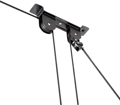 Vista 2 de Wallmaster Soporte de techo para bicicletas, elevador de bicicletas montado en el techo, sistema de polea para bicicletas para garaje, ganchos