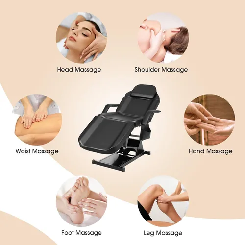Vista 7 de Artist hand Cama facial para mesa de masaje esteticista, cama de belleza, silla estética médica para tatuajes con 3 ajustes eléctricos de motor