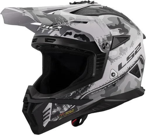 Vista 14 de LS2 Helmets Gate II - Casco integral para motocicleta MX Negro mate