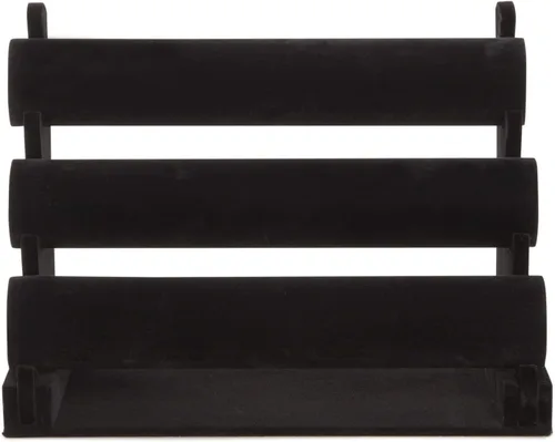 Vista 8 de Soporte para joyas3-Tier de terciopelo joyas brazalete collar con dije Display Rack, Negro 12x 9x 7pulgadas