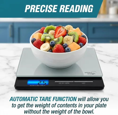 Vista 5 de Smart Weigh Escala Postal Profesional de USPS con Plataforma de Vidrio Templado, Múltiples Modos de Pesaje y Función de Tara, Escala de Envío