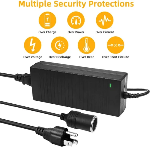 Vista 9 de Convertidor de CA a CC de 180W, adaptador de corriente de 110V a 12V 15A para encendedor de cigarrillos de auto AC/CC, fuente de alimentación