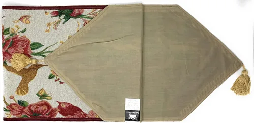 Vista 7 de Tache Home Fashion 6250TR - Camino de mesa festivo con diseño floral de Navidad con diseño floral rojo de pascua, 13 x 48 pulgadas