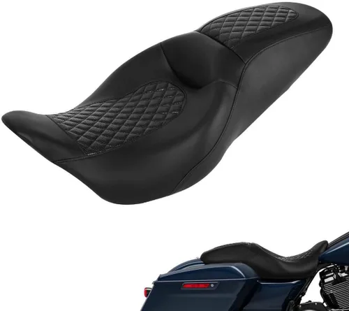 Vista 10 de TCMT asiento de motocicleta trasero para pasajero para Harley Touring Road King Electra Glide 2009-2020 Estilo A#1