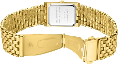Vista 4 de GOLDEN HOUR Reloj de oro con pulsera rectangular vintage para mujer