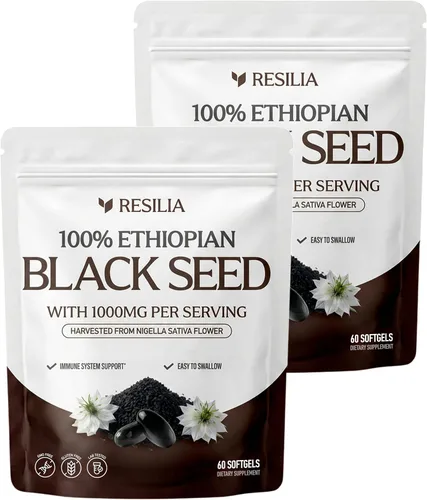 Vista 8 de Resilia Etíope Black Seed Softgels 1000mg por porción