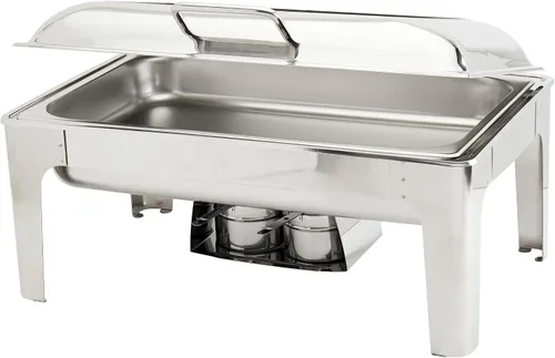 Vista 12 de Denmark Tools for Cooks Celebrations Cookware Collection - Juego de 8 platos redondos de acero inoxidable de 4 cuartos de galón con tapa de vidrio