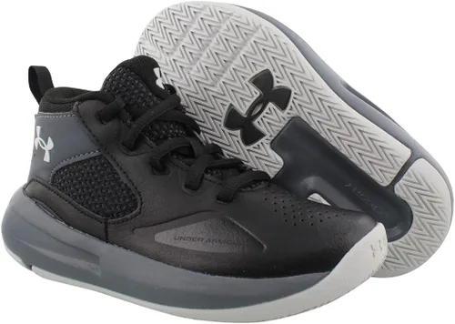 Vista 2 de Under Armour Tenis de baloncesto unisex para niños preescolares Lockdown 5, Negro