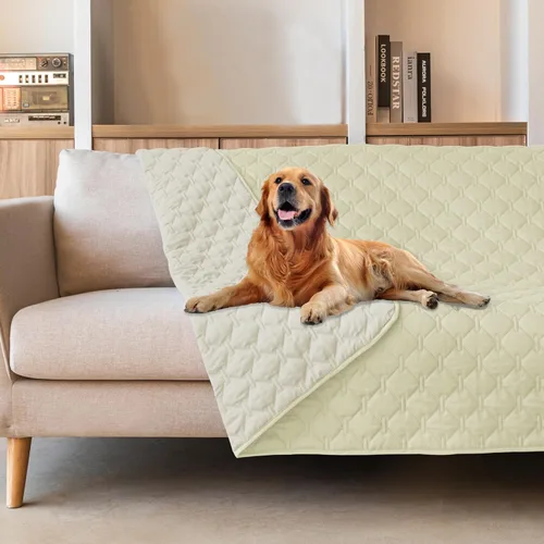 Vista 11 de gogobunny Manta para mascotas 3 veces más resistente, impermeable y a prueba de arañazos; protector de muebles reversible para perros y gatos, funda