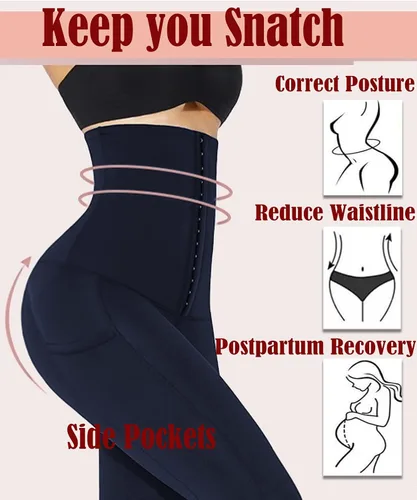 Vista 4 de CROSS1946 Leggings de entrenamiento de cintura para mujer, cintura alta, levantamiento de glúteos, pantalones de yoga con control de abdomen