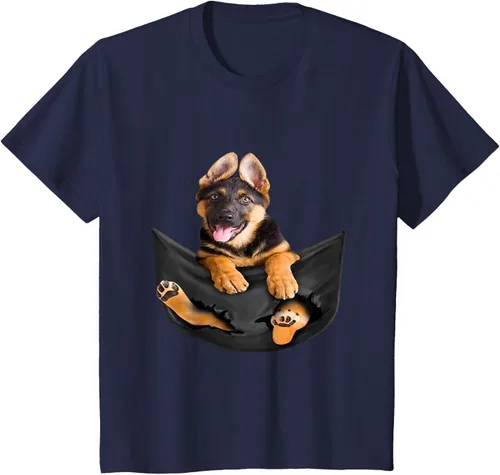 Vista 52 de Dog Lovers Gifts - Camiseta divertida con cara de perro con bolsillo, Negro, S