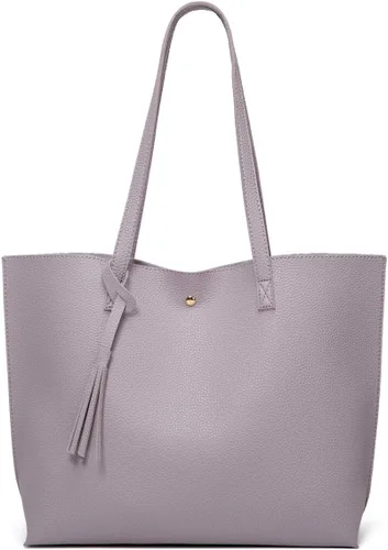 Vista 42 de Dreubea - Bolsa de hombro y de mano de piel sintética suave para mujer, con borla, de gran capacidad