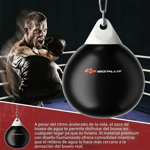 Vista 9 de Goplus Water Aqua Bag, 21'' 180 Pound /18” 110 Pound Heavy Punching Bag with Adjustable Metal Chain, Water Injection Hose, Boxing Training Bag for