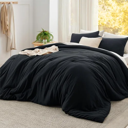Vista 63 de Bedsure Juego edredón suave prelavado individual/individual XL, 365 días, cálido relleno alternativo GentleSoft™, 1 edredón ligero:68x88 pulgadas