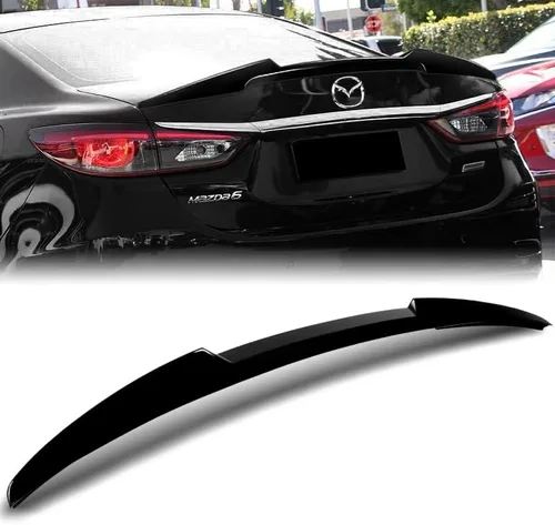 Vista 6 de EPARTS - Tapa trasera de plástico ABS estilo V para maletero compatible con Mazda 6 2014 2015 2016 2017 (estilo carbón)