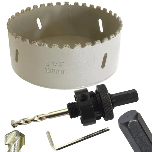 Vista 26 de Kit de extensión y eje de sierra perforadora de 7/16 pulgadas: 2 ejes hexagonales de 1/2 pulgadas y extensión de 12 pulgadas para sierras