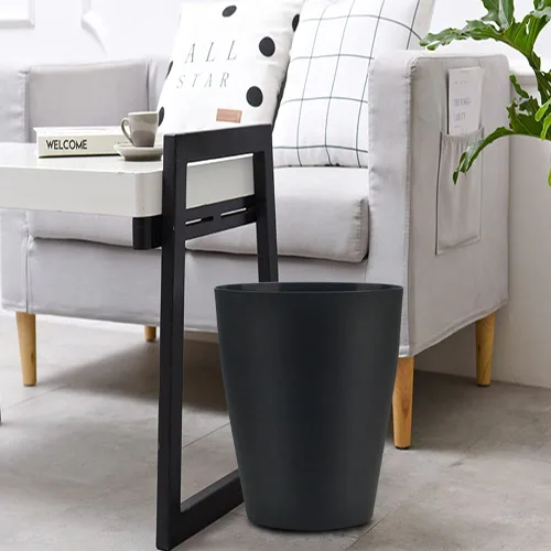 Vista 3 de Cubo de basura pequeño de 1.5 galones, cubo de basura pequeño redondo para baño, dormitorio, cocina, encimera debajo del fregadero