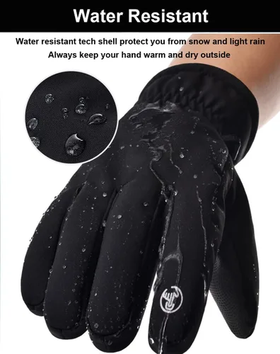 Vista 6 de SUJAYU Guantes de invierno para hombres y mujeres, guantes de pantalla táctil, guantes de motos de nieve, guantes de esquí, guantes de snowboard