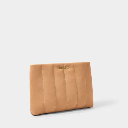 Vista 5 de KATIE LOXTON Kayla - Bolso de mano acolchado de piel vegana para mujer, color marrón, Beige Bronceado