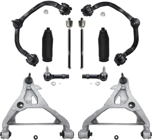Vista 92 de Detroit Axle - Kit de suspensión delantera de 10 piezas para Jeep 2002-2004