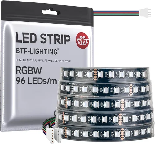 Vista 33 de BTF-LIGHTING RGBW LED Strip Cool White 16.4ft 60LED DC12V UL Listed IP30 RGB+blanco frío