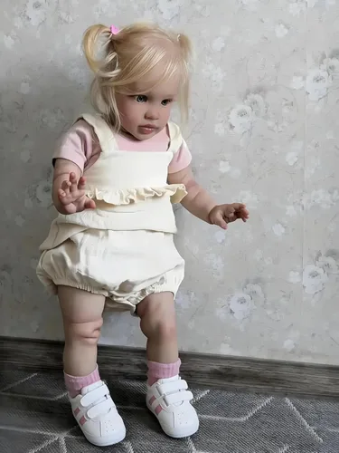 Vista 6 de Anano Chubby Reborn Baby Boy con venas realistas de 24 pulgadas, muñecas de bebé Reborn para niños de tamaño grande, muñecas recién nacidas