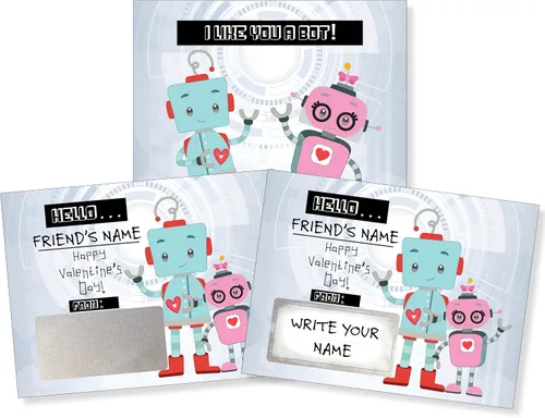 Vista 11 de My Scratch Offs Paquete de 26 tarjetas de San Valentín para rascar el corazón de Cupido, tarjetas de revelación de corazón de 3 x 4 pulgadas