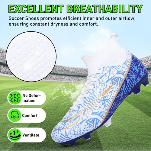 Vista 5 de Tacos de fútbol para hombre y mujer, zapatos de fútbol para interiores y exteriores