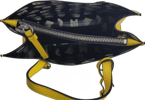 Vista 5 de Marc Jacobs M0015685 Hot Spot Amarillo con herrajes plateados, asa superior pequeña para mujer, Amarillo