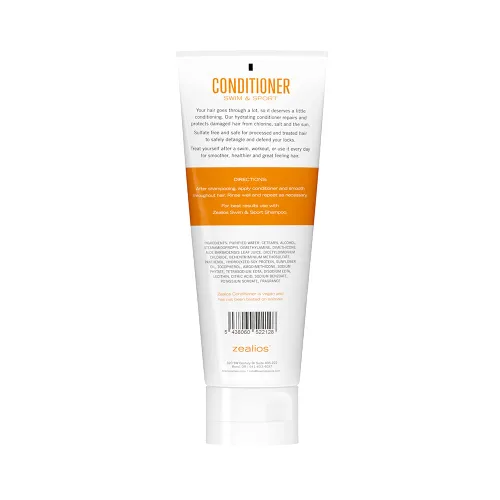Vista 9 de Zealios Acondicionador Swim & Sport de 8 onzas – Acondicionador para el cabello sin sulfato, tratamiento capilar para nadadores y atletas