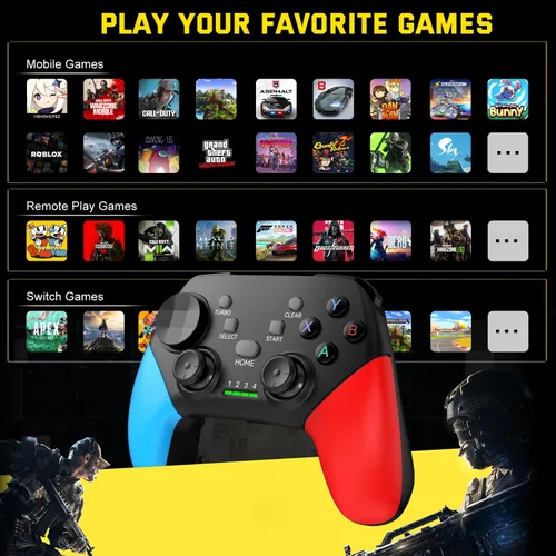 Vista 3 de Joso Wireless Mobile Gaming Controller for iPhone, Android, iPad, Tablet, PC, Phone Controller with Phone Clip Supports Cloud Game, COD Mobile
