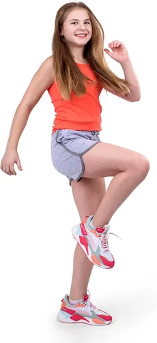 Vista 4 de Silky Toes Pantalones cortos deportivos de delfín para niñas, de algodón, para correr y gimnasio