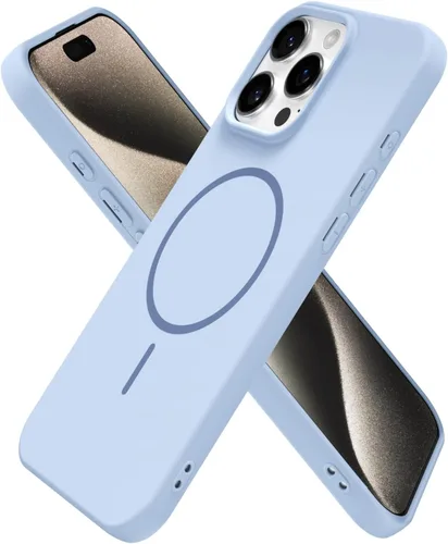 Vista 99 de Oakxco Funda de Silicona Mag Safe para iPhone 12 Pro Max, Funda Magnética Delgada y Fina Compatible con Carga Inalámbrica MagSafe, Bonita Funda